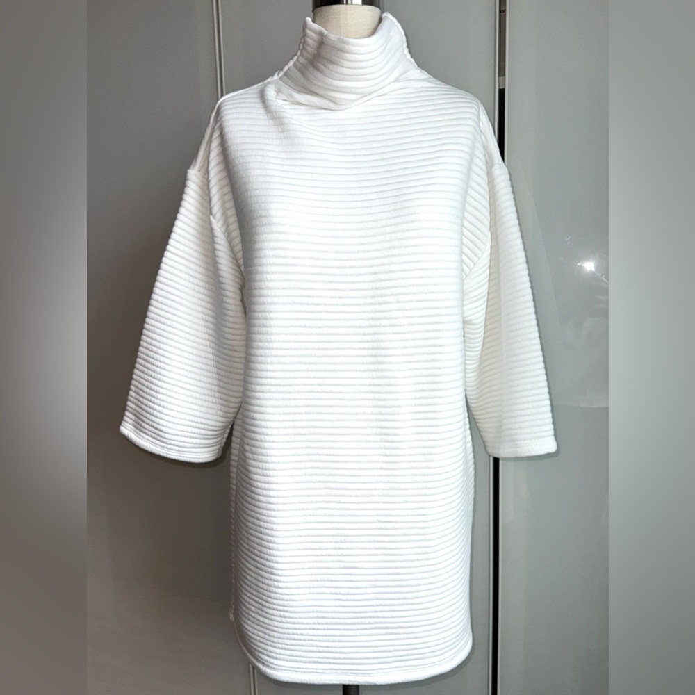 Zara Cream Ribbed Knit Top